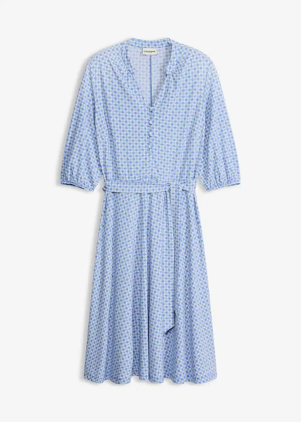 stilvolles Jersey-Blusenkleid mit Bindeband - blau | bonprix | Bonprix DE