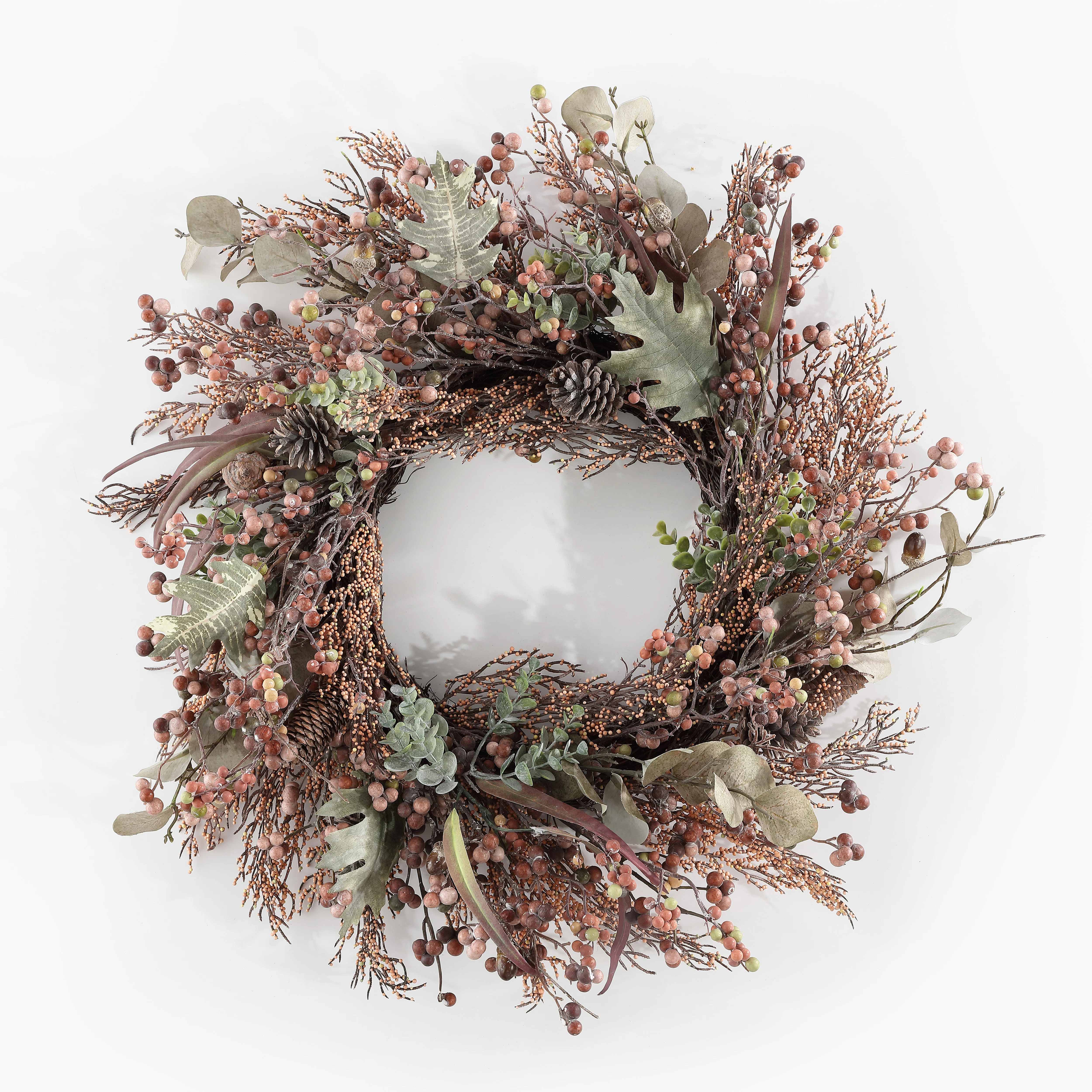 Berry and Acorn 26" PVC Wreath | Wayfair North America