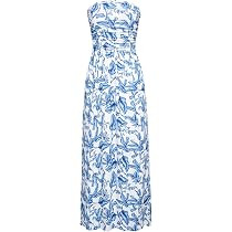 GRACE KARIN Women Strapless Dress Casual Loose Ruched Long Maxi Dress with Pockets | Amazon (US)