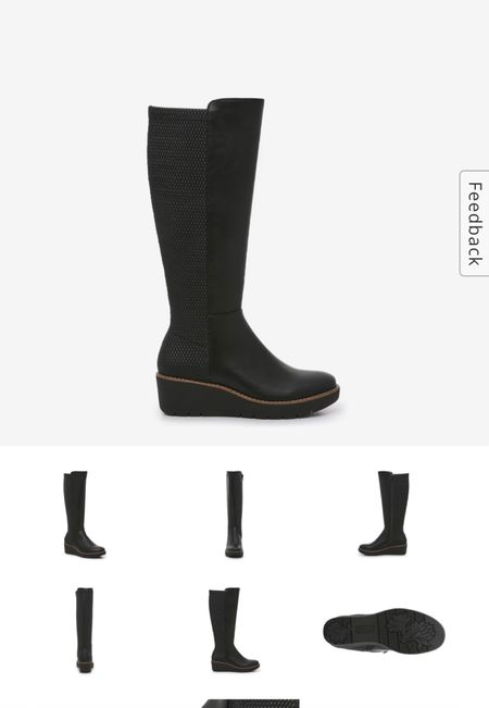 Doing a little cyber Monday shopping for myself!! 🤣 These tall black wedge boots have amazing reviews for their comfortability! 

#LTKover40 #LTKCyberWeek #LTKfindsunder100