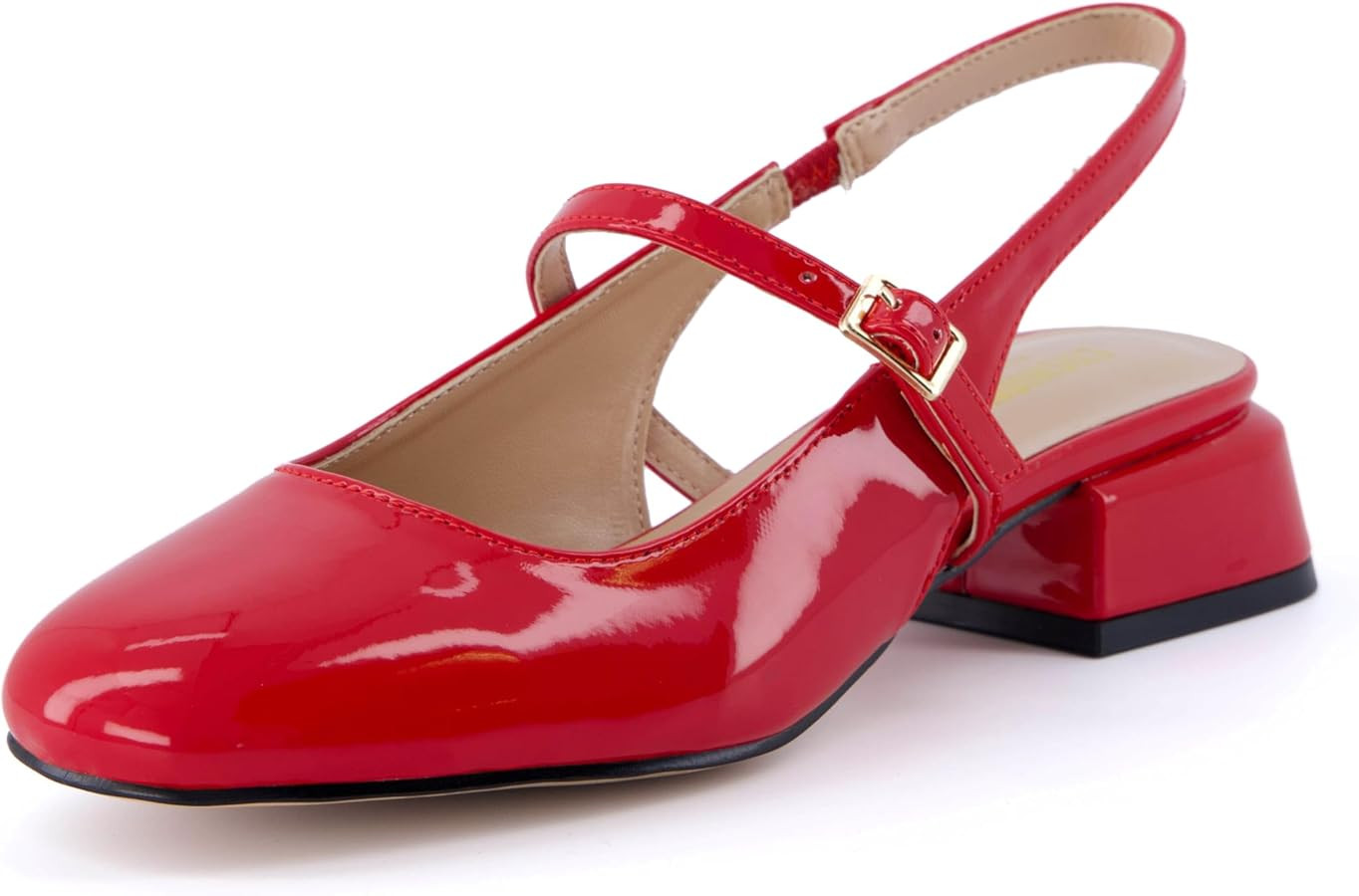 CUSHIONAIRE Women's Gogo Round Toe Mary Jane Dress Shoe +Memory Foam, Wide Widths Available | Amazon (US)