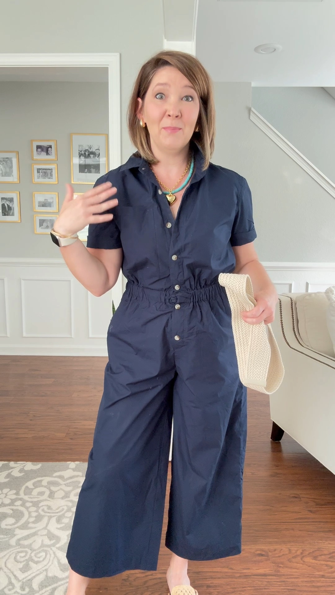 Summer fit check or ootd or whatever!! Jumpsuit is on sale right now - perfectly lightweight! ALWAYSAGNES recommends your smaller size.

#LTKStyleTip #LTKFindsUnder50 #LTKOver40