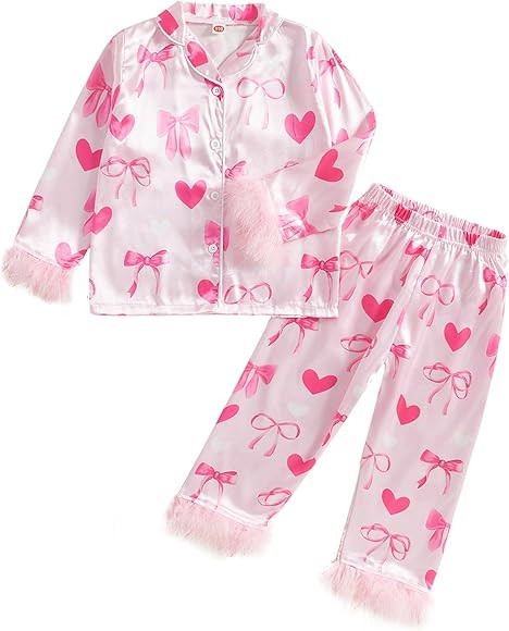 Twopumpkin Toddler Girl Boy Halloween Satin Silk Pajamas Button Down 2 Piece Pajama Set Little Ki... | Amazon (US)