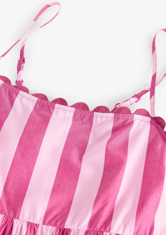 Stripe Scallop Hem Cotton Camisole | Nordstrom