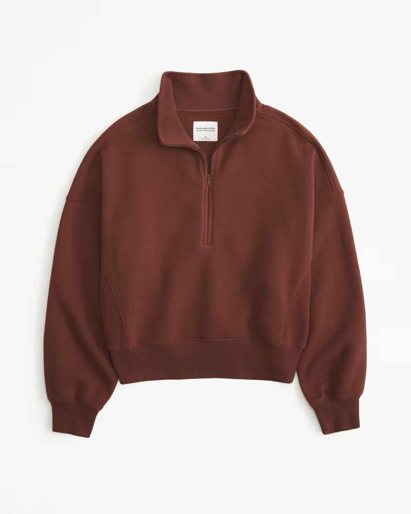Women's Essential Sunday Half-Zip | Women's Tops | Abercrombie.com | Abercrombie & Fitch (US)