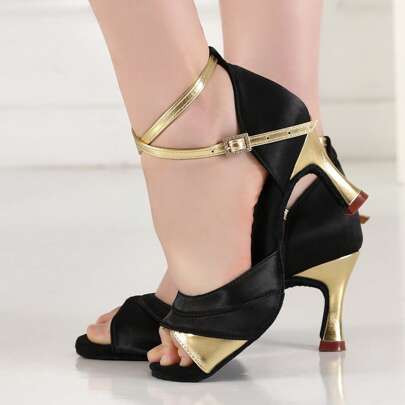 Women High-Heeled Latin Dance Shoes Stiletto Ballroom Dance Shoes Salsa Dance Hall Dance Sandals Dance Shoes | SHEIN