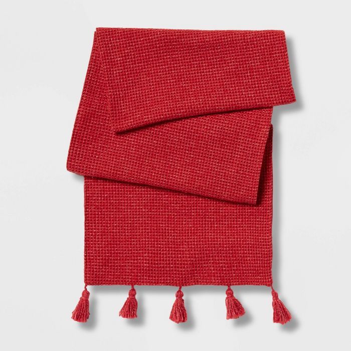 Red Solid Texture Table Runner - Threshold™ | Target
