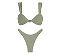 ZAFUL 2025 Cheeky Bikini Sets for Women High Cut Swimsuit Textured Ribbed Bikini Thong Bathing Su... | Amazon (US)