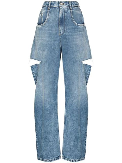 distressed straight-leg jeans | Farfetch (US)