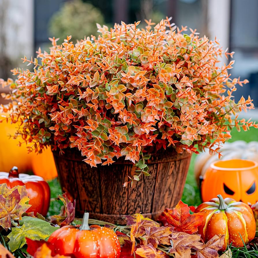 Artificial Plants Outdoor Boxwood Shrubs - 16 PCS Bundles Fake Plants UV Resistant No Fade Faux P... | Amazon (US)