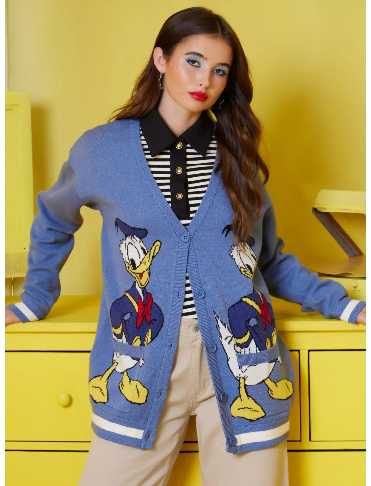 Her Universe Disney Donald Duck Girls Cardigan | Hot Topic
