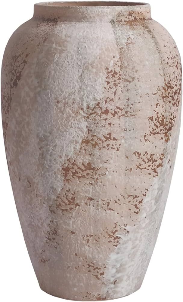 Ceramic Rustic Farmhouse Decor Vase,11 Inch Tall Vintage Pottery Floor Flower Vase for Living Roo... | Amazon (US)