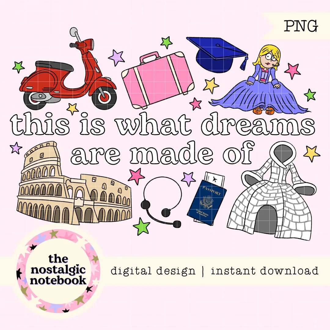 Lizzie Mcguire Movie Y2K Disney Clip Art Image Nostalgic This is What Dreams Are Made of Transpar... | Etsy (US)