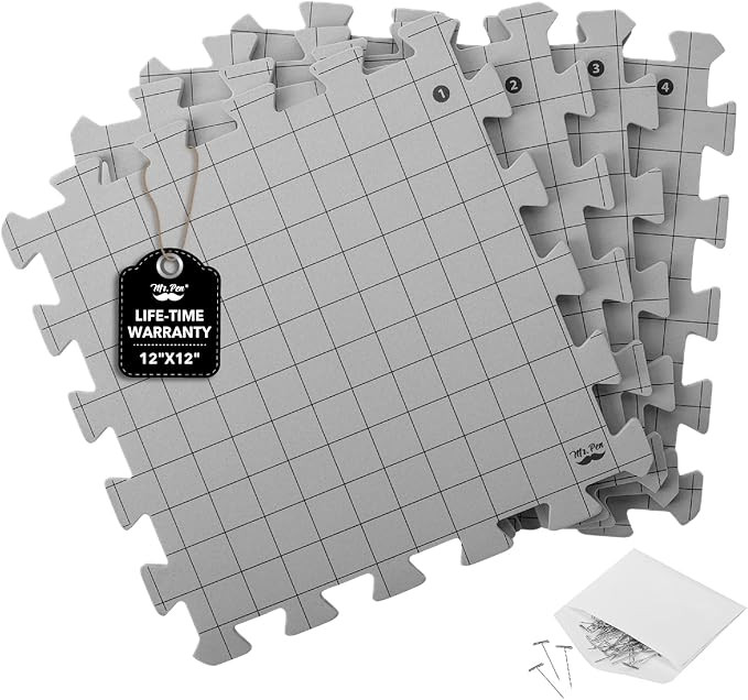 Mr. Pen- Interlocking Blocking Mats, 12”x12”, 4 Pack, Blocking Mats for Knitting & Crochet Pr... | Amazon (US)