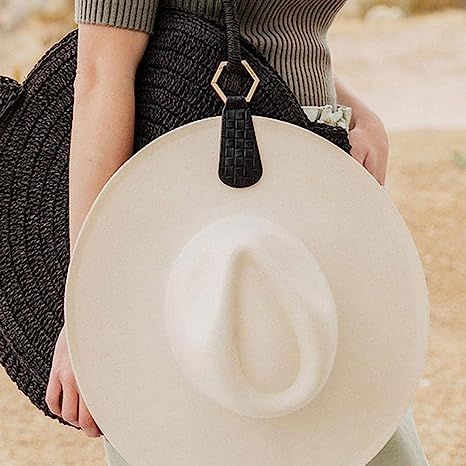 wqwy Hat Clip for Travel Handbag Backpack Elastic Hat PU Holder Racker Outdoor Travel Accessory C... | Amazon (US)