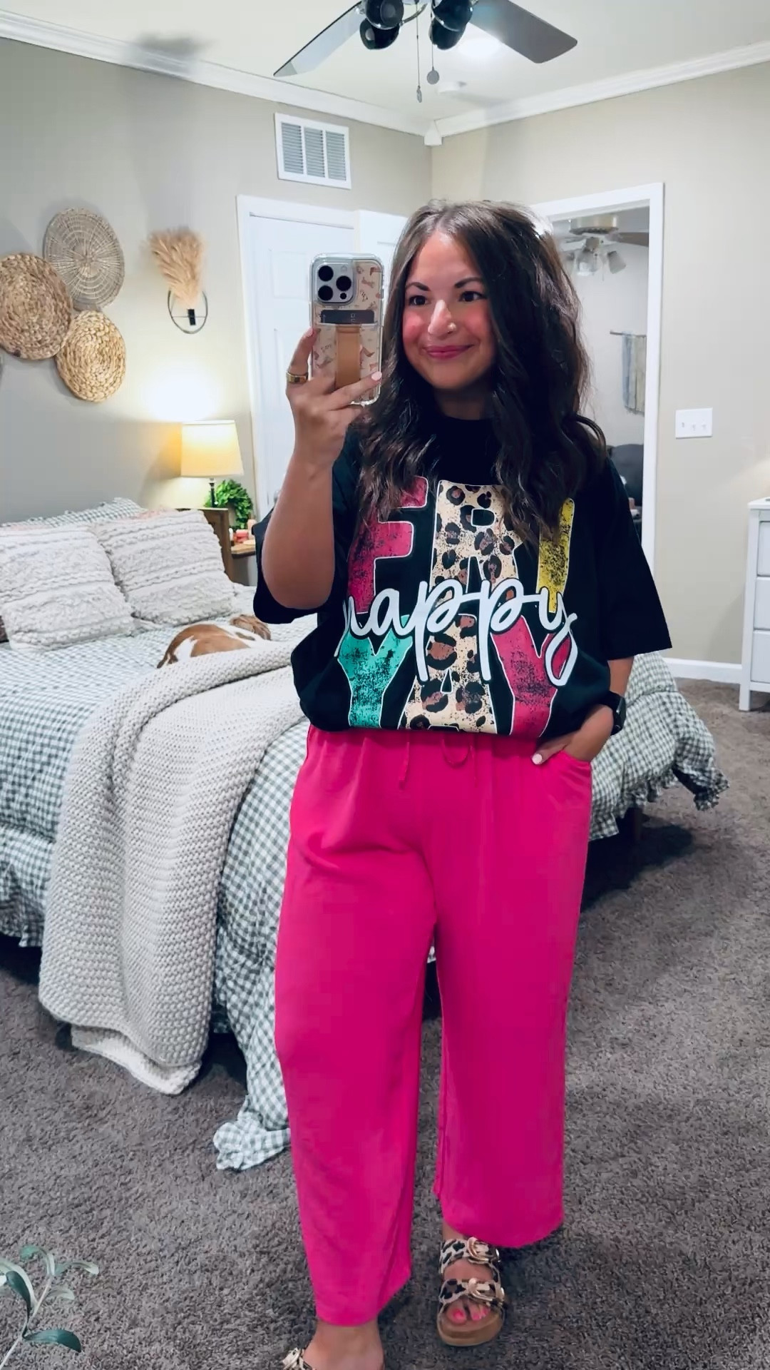 Fri-YAY energy in the classroom 🍎✨ This Amazon tee is such a fun, easy go-to for end-of-week outfits—comfy enough for a busy day but still cute and put together.
The perfect little mood boost for Fridays 🤍

sandals: fit true to size // wearing a 5
pants: fit true to size // wearing a large
tee: fits true to size // wearing an XL 

 #LTKootd #LTKMidsize #LTKWorkwear