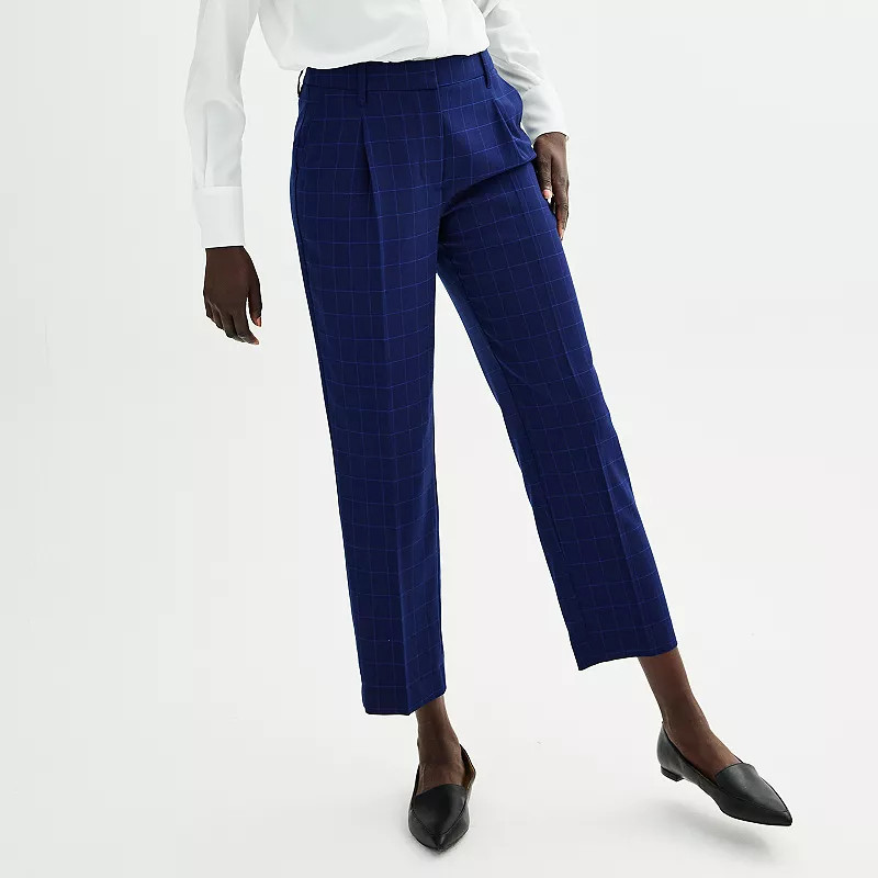Women's Nine West High Rise Straight Leg Trousers | Kohl's