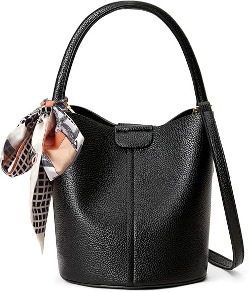 Bucket Bags for Women,Mini Crossbody Bag with Removable Shoulder Straps,Vegan Leather Handbags,Ca... | Amazon (US)