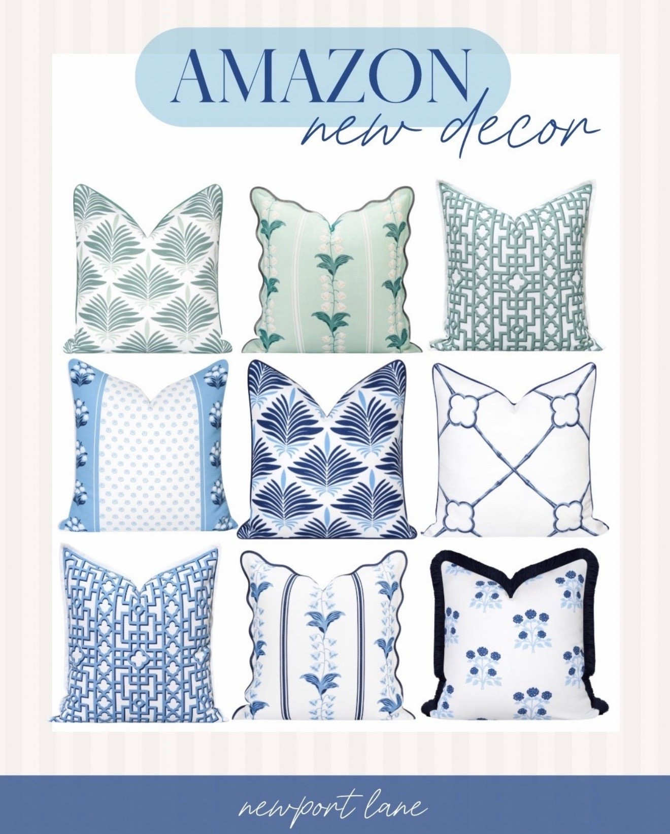These designer-inspired pillow covers from Amazon are brand new and the easiest way to refresh any room. I love the blue and white patterns and elevated textures that make sofas, beds, and chairs feel pulled together. 



#LTKSaleAlert #LTKU #LTKHome