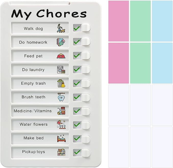 PIQOLA Chore Chart Checklist Board Planning Board for Kids (My Chores) | Amazon (US)