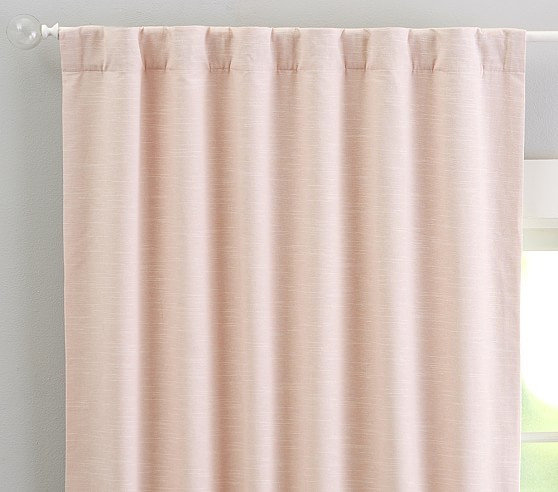 Evelyn Blackout Curtain, 44 x 84", Blush | Pottery Barn Kids