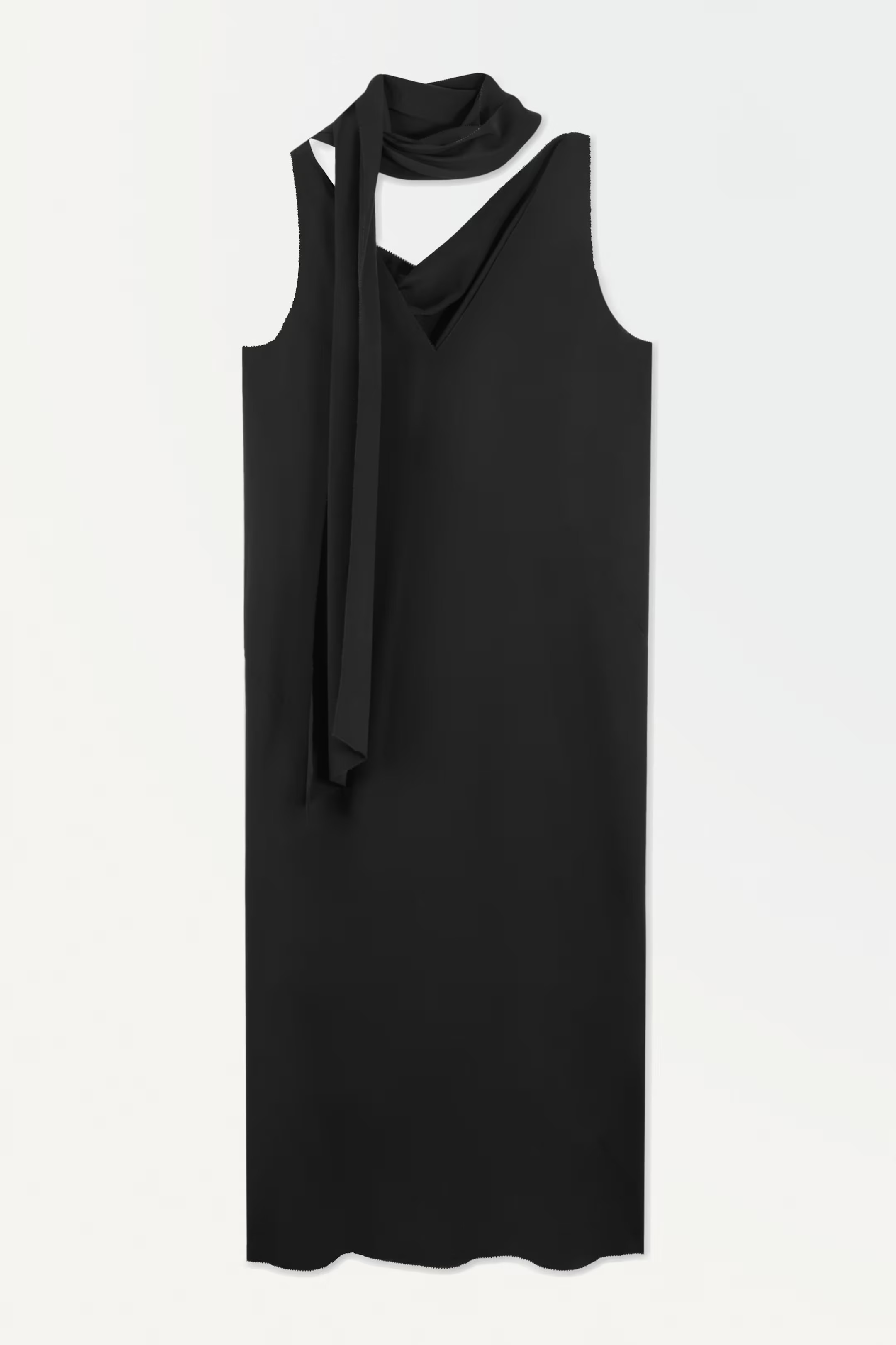 THE SILK SCARF DRESS - BLACK | COS UK