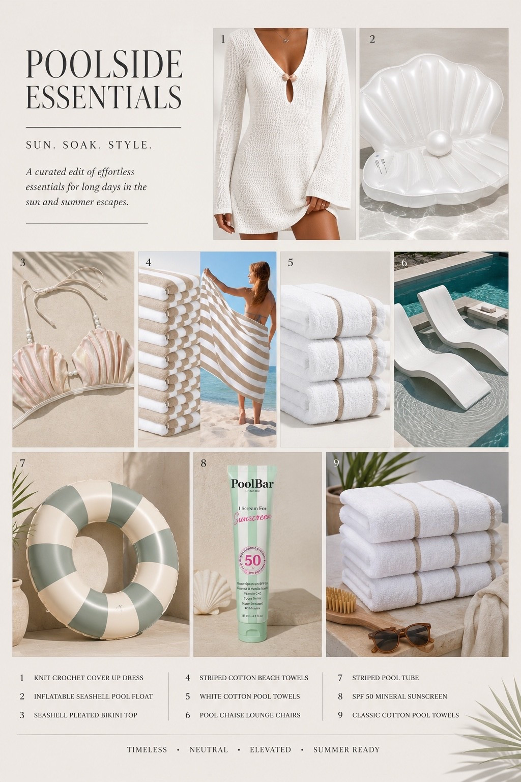 a little bit of mermaid… a little bit of poolside luxury 🤍🐚

currently building my dream summer setup with all the soft neutrals, seaside textures, and elevated little details that make home feel like a resort ✨

from the shell float to the striped towels and the prettiest swim pieces… every detail feels straight out of a coastal daydream ☀️

comment SUMMER and I’ll send you all the links 🤍

#amazonfinds #poolsideaesthetic #coastalliving #summerstyle #beachhousevibes #poolday #amazonhomefinds #summeressentials #neutralaesthetic #mermaidcore #luxurylifestyle #amazonfavorites #coastalgranddaughter #poolside #beachyhome