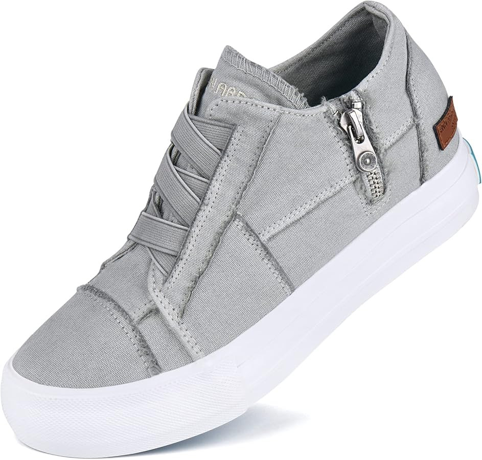 JENN ARDOR Wedge Sneakers for Women Fashion Canvas Shoes Casual Platform Hidden Heel Womens Slip ... | Amazon (US)