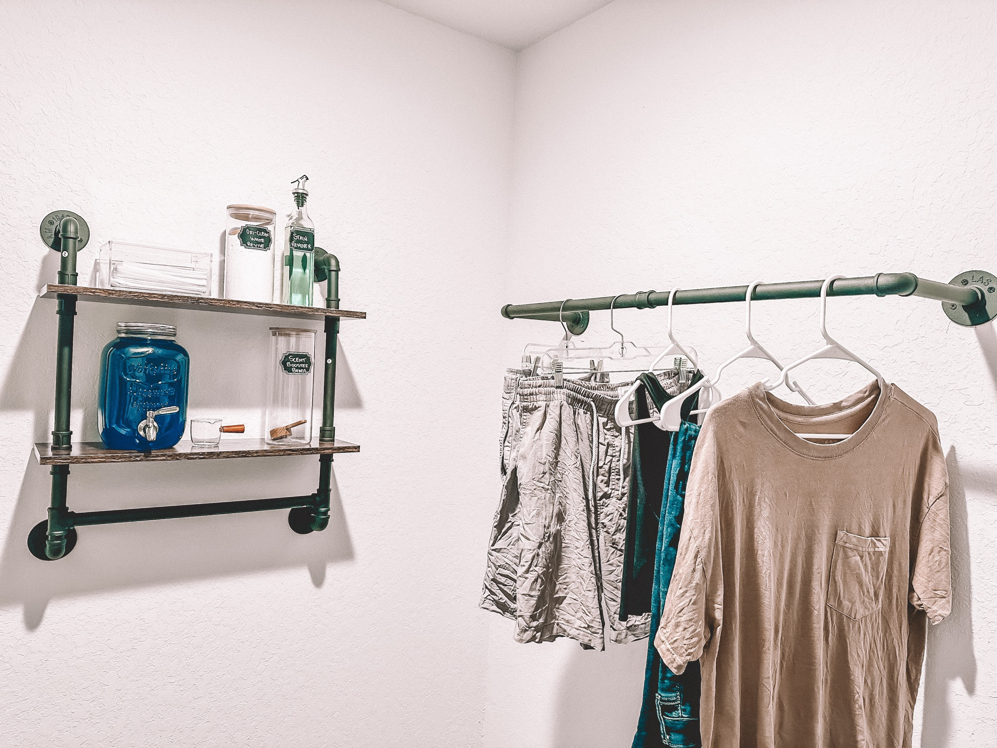 Laundry room revamp // laundry room shelves // laundry room iron rod // farmhouse decor 

#LTKsalealert #LTKhome #LTKunder50