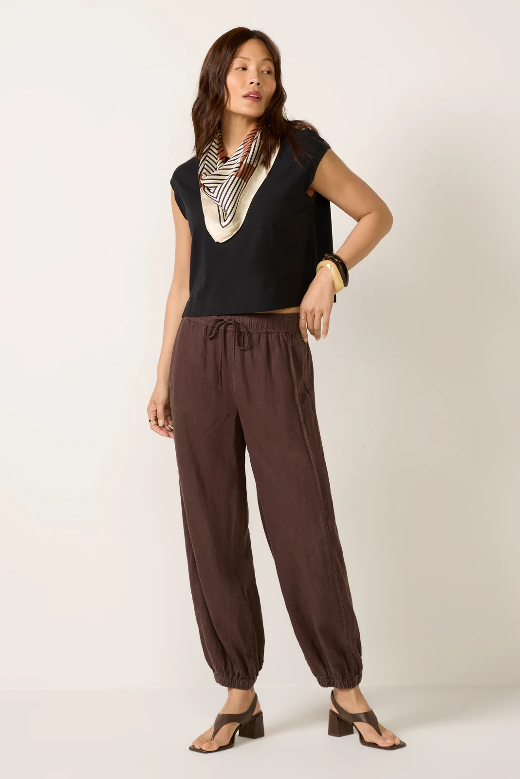 Melody Micro Linen Balloon Pant | Evereve
