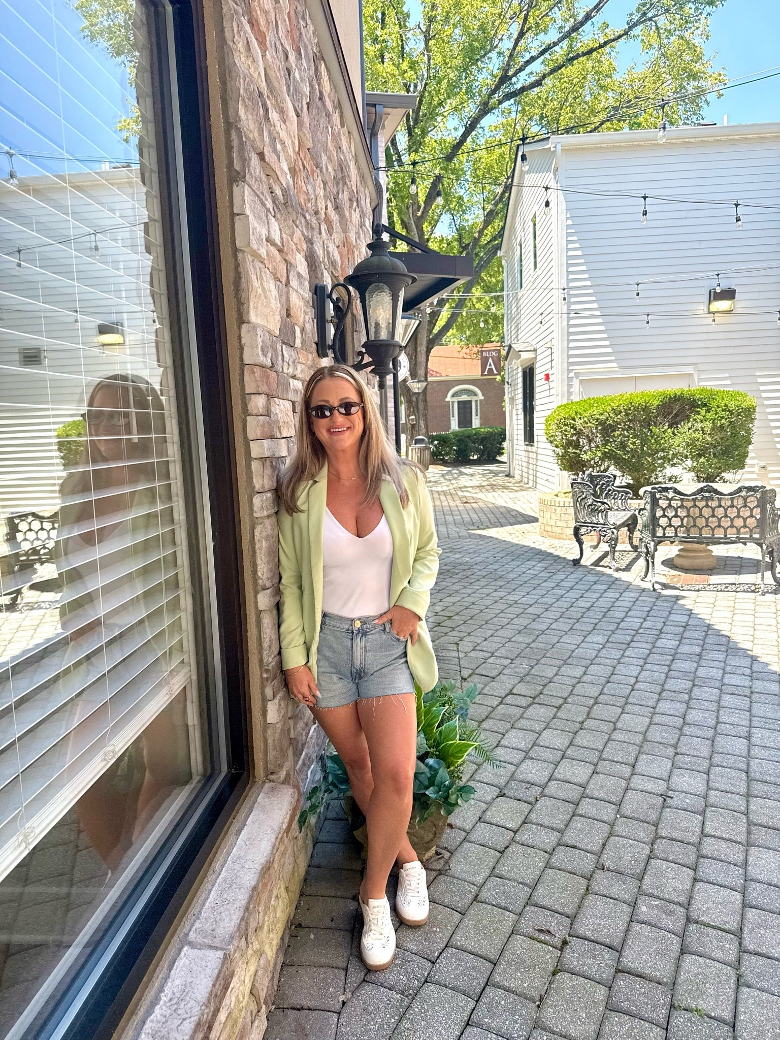 Business on the top, casj on the bottom! 
**shorts: same brand, diff design. I wear a 27.

#LTKootd #LTKOver40 #LTKPetite