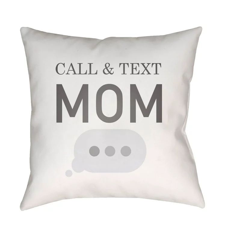 Surya Call and Text Mom Outdoor Pillow | Walmart (US)