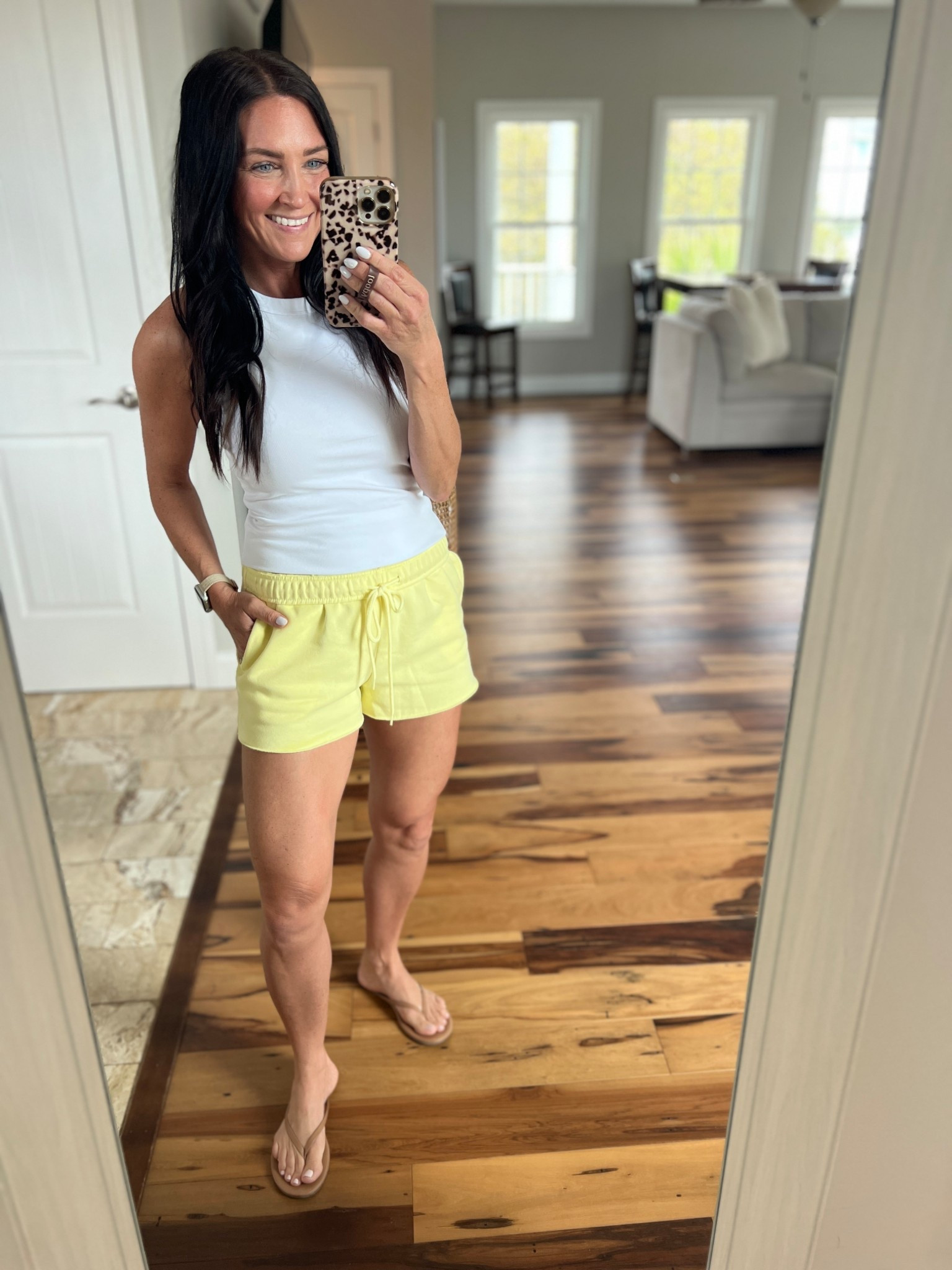 Give me these cute holdover shorts in every color! Especially because they’re $7!
Wearing a small in shorts and tank that is a fantastic basic.


#LTKPetite