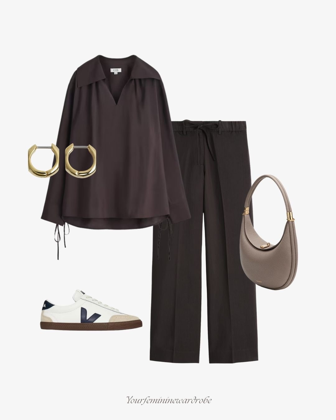 Simple and comfy monochrome look for fall 🍂✨