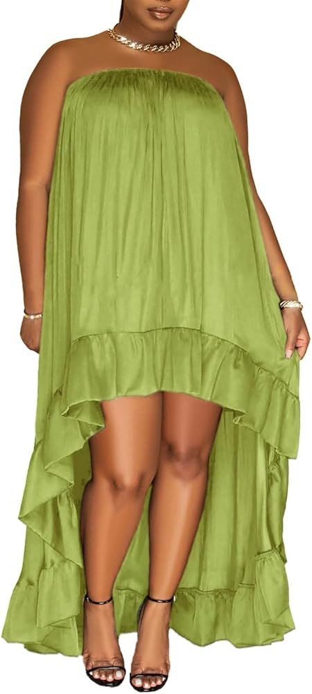 Ekaliy Womens Off the Shoulder Dresses 2026 Sleeveless High Low Asymmetrical Flowy Cocktail Party... | Amazon (US)