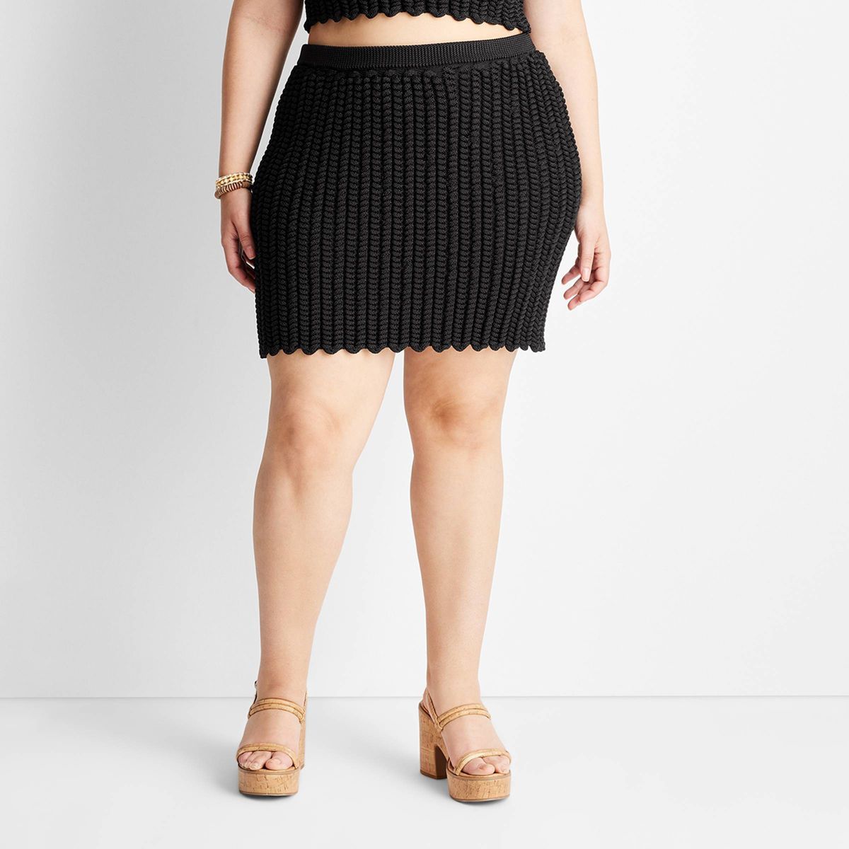 Women's Braided Sweater Mini Skirt - Future Collective™ with Jenee Naylor Dark Brown | Target