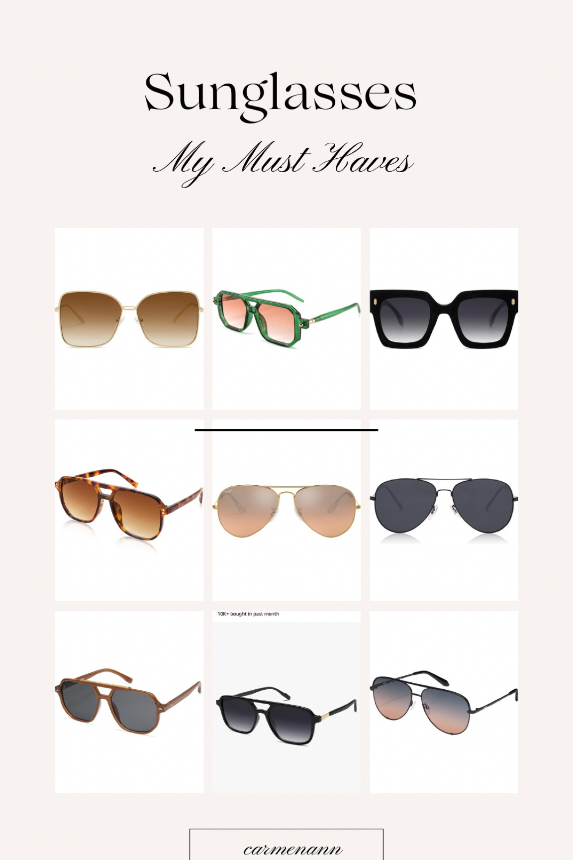 You can never have too many pairs of sunglasses! And these are my go to favorites !

#LTKGiftGuide #LTKStyleTip #LTKFindsUnder100