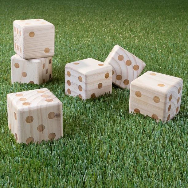 Hey! Play! Giant Wooden Yard Dice Outdoor Lawn Game | Walmart (US)