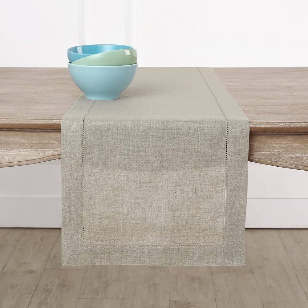 Solino Home Natural Linen Table Runner 108 inches Long – 100% Pure Linen 14 x 108 Inch Classic ... | Amazon (US)