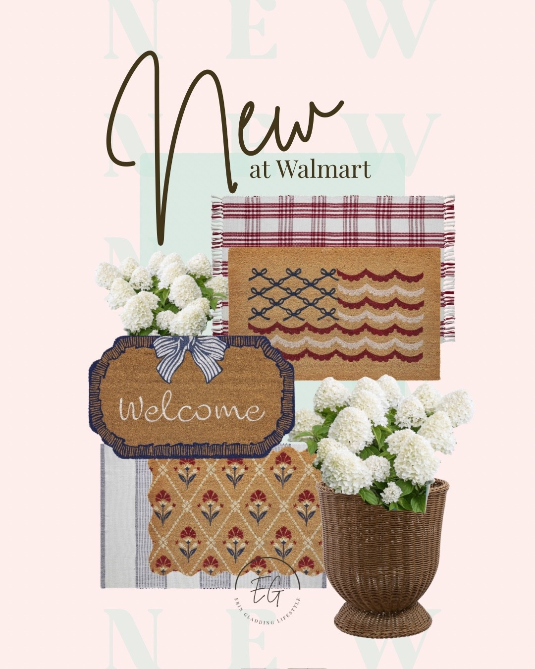 Spring and summer porch at Walmart. Patriotic, red white and blue door mat. Affordable home decor. Obsessed! Period!

#LTKHome #LTKSeasonal #LTKmorningroutine