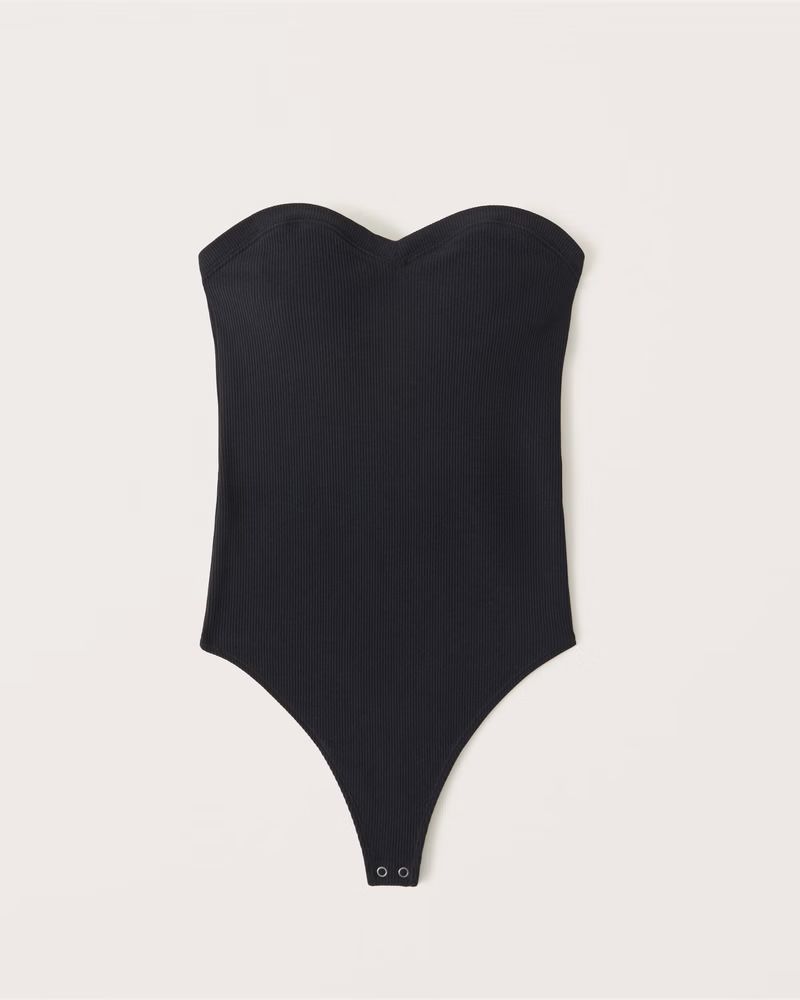 Seamless Ribbed Strapless Bodysuit | Abercrombie & Fitch (US)