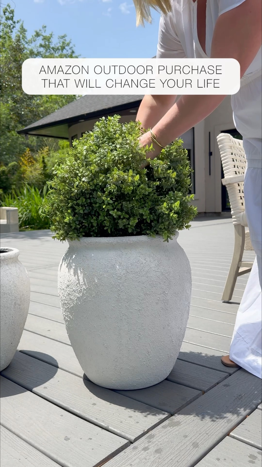 Amazon Outdoor Find

These realistic faux boxwood plants elevate any outdoor space.  Planters are from Lowe’s. I drilled a hole in the bottom of each planter to allow for rain water drainage. 

#LTKHome #LTKFindsUnder50 #LTKFindsUnder100