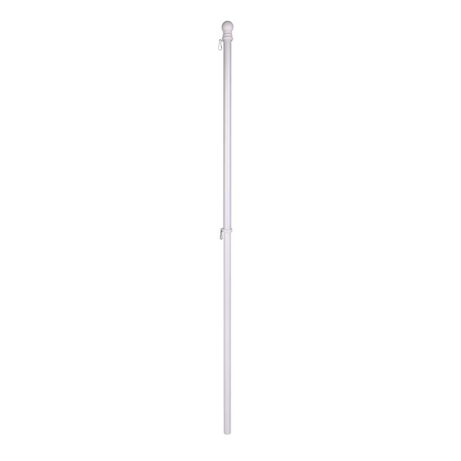 Style Selections 5-ft White Metal House Flag Pole | Lowe's