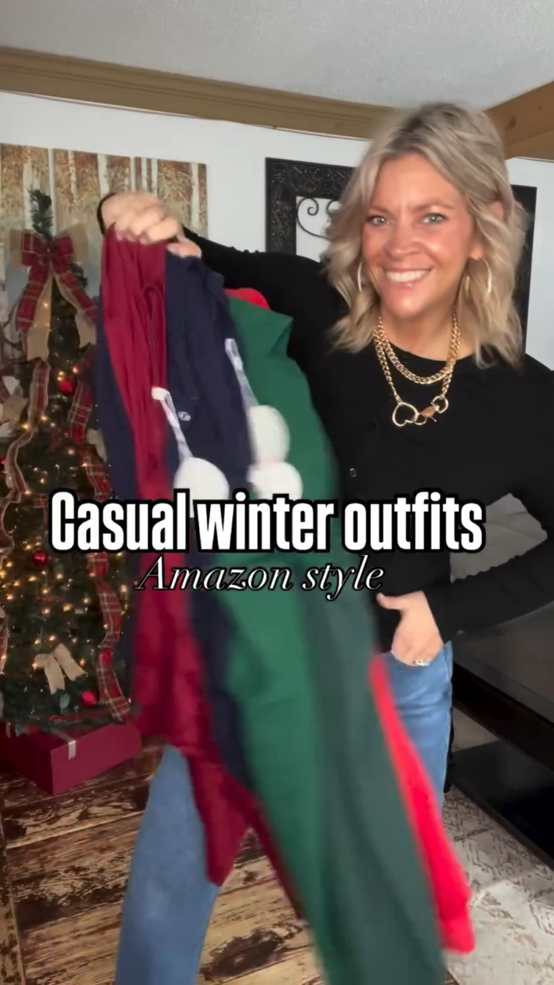 casual outfit ideas from Amazon. From henley tops to comfy sweaters and long sleeved tees, these pieces are cozy & affordable. I’m wearing a size xl in everything but the waffle knit style green v neck; that’s the size large.

#LTKFindsUnder50 #LTKMidsize #LTKOver40