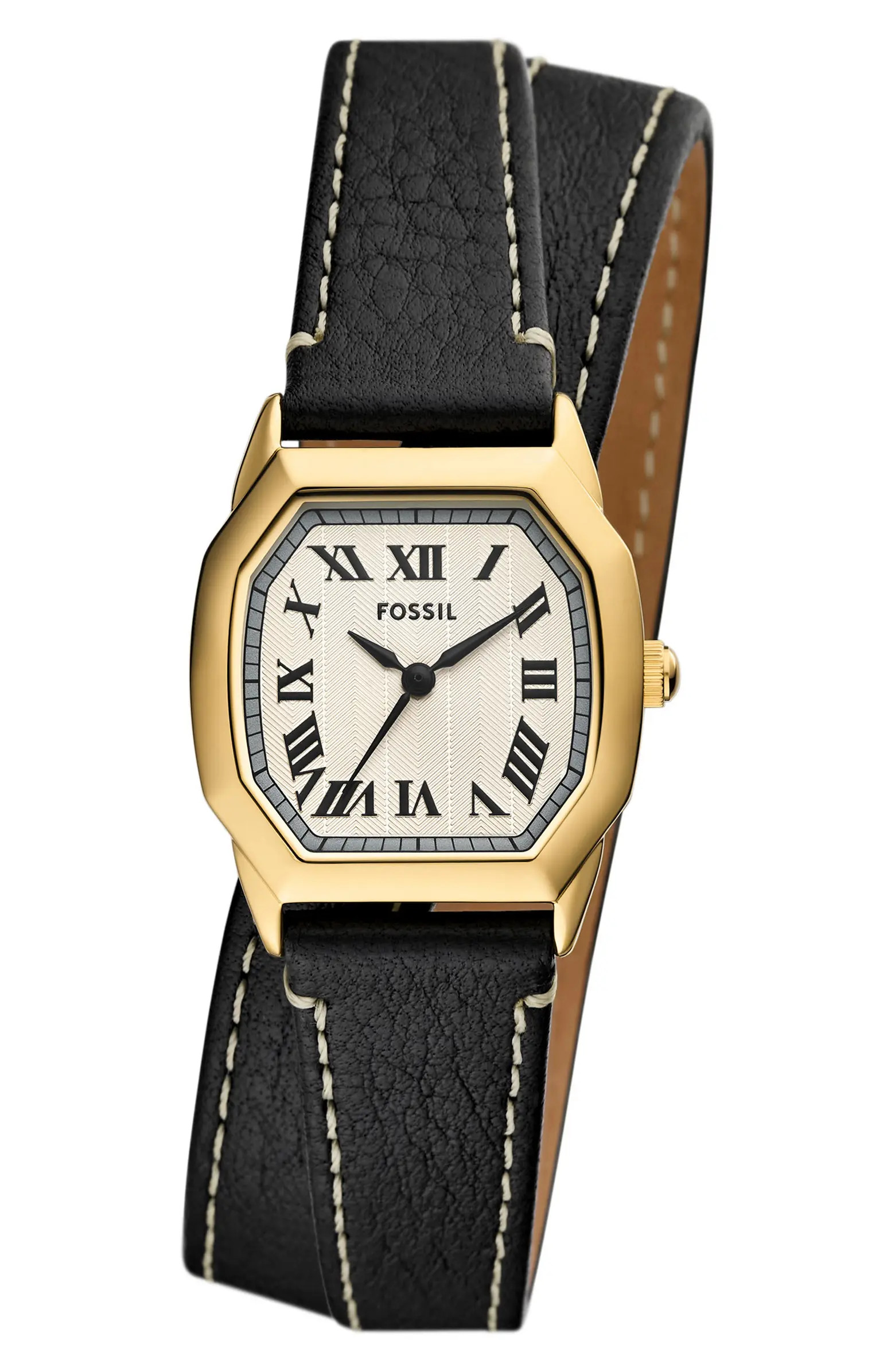 Harlow Double Wrap Leather Strap Watch, 27mm | Nordstrom