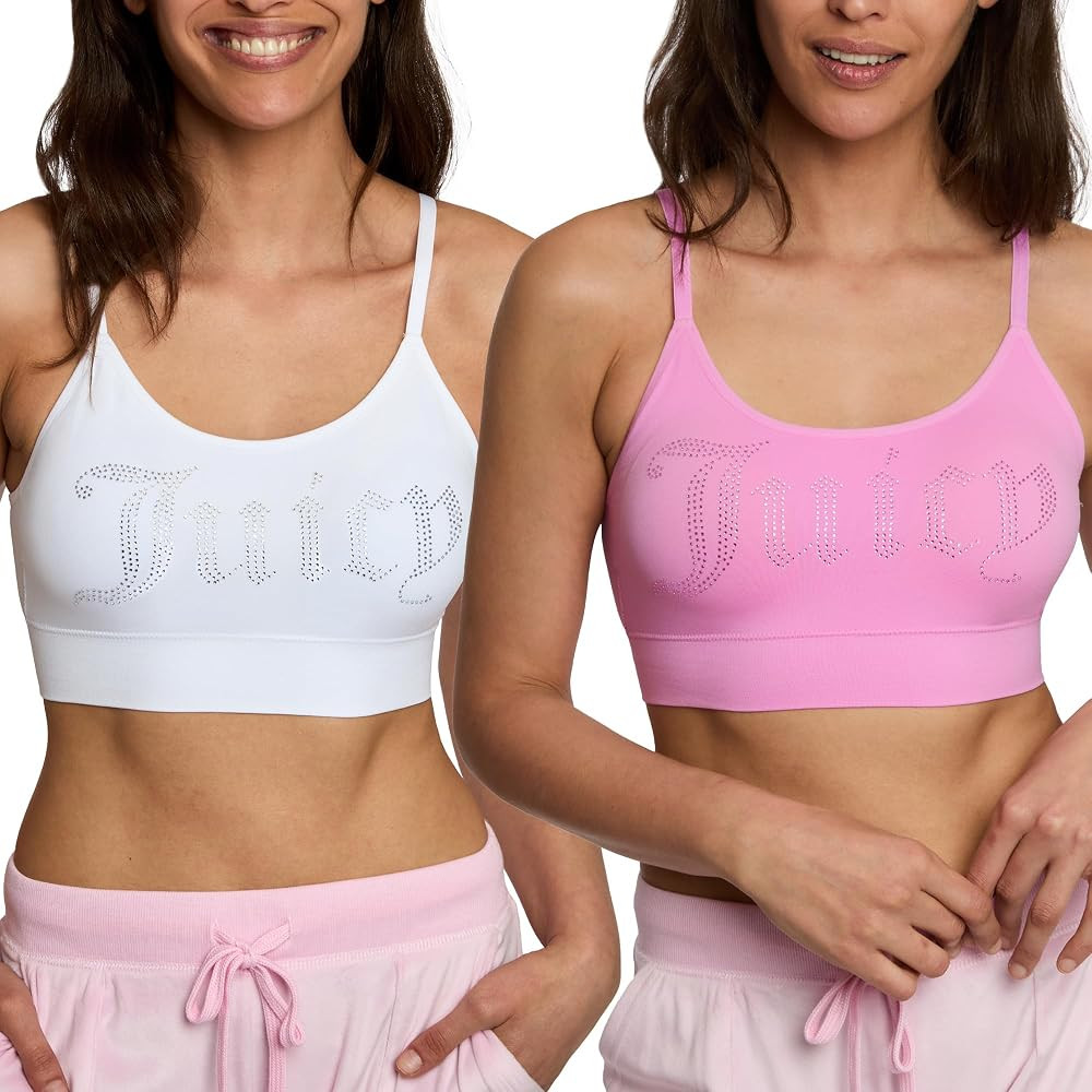 Juicy Couture Women's 2 Pack Seamless Comfort Lounge Wirefree Bralette | Amazon (CA)
