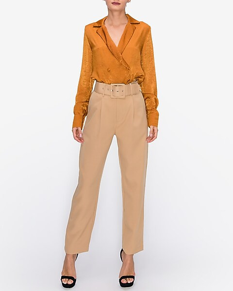 english factory high waisted belted trouser pants | Express