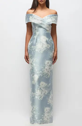 Alfred Sung Constance Off the Shoulder Column Gown | Nordstrom | Nordstrom