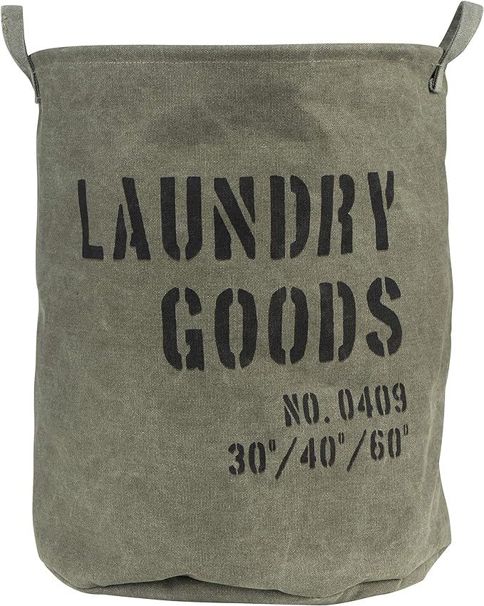 Danya B. LY952 Decorative Collapsible Portable Fabric Laundry Basket - Foldable Canvas Clothes Ha... | Amazon (US)