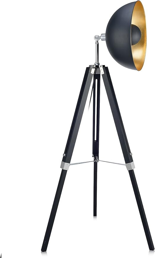 Versanora Fascino Industrial Modern LED Studio Tripod Floor Lamp Tall Standing Light with Dish Sh... | Amazon (US)